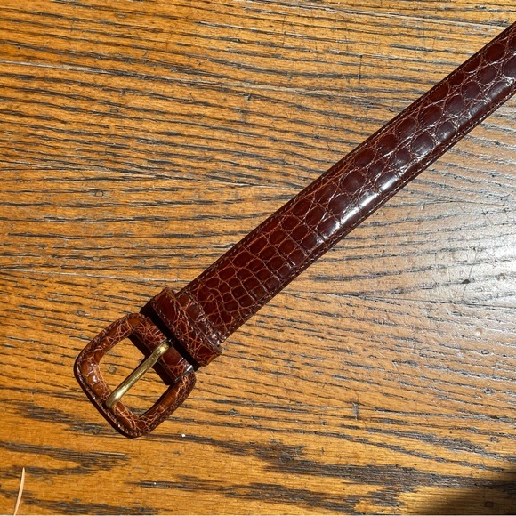 Vintage Prada Crocodile Veritable Brown Belt - Picture 9 of 9